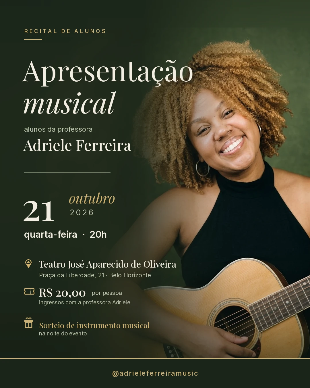 Apresentação musical dos alunos da professora Adriele Ferreira